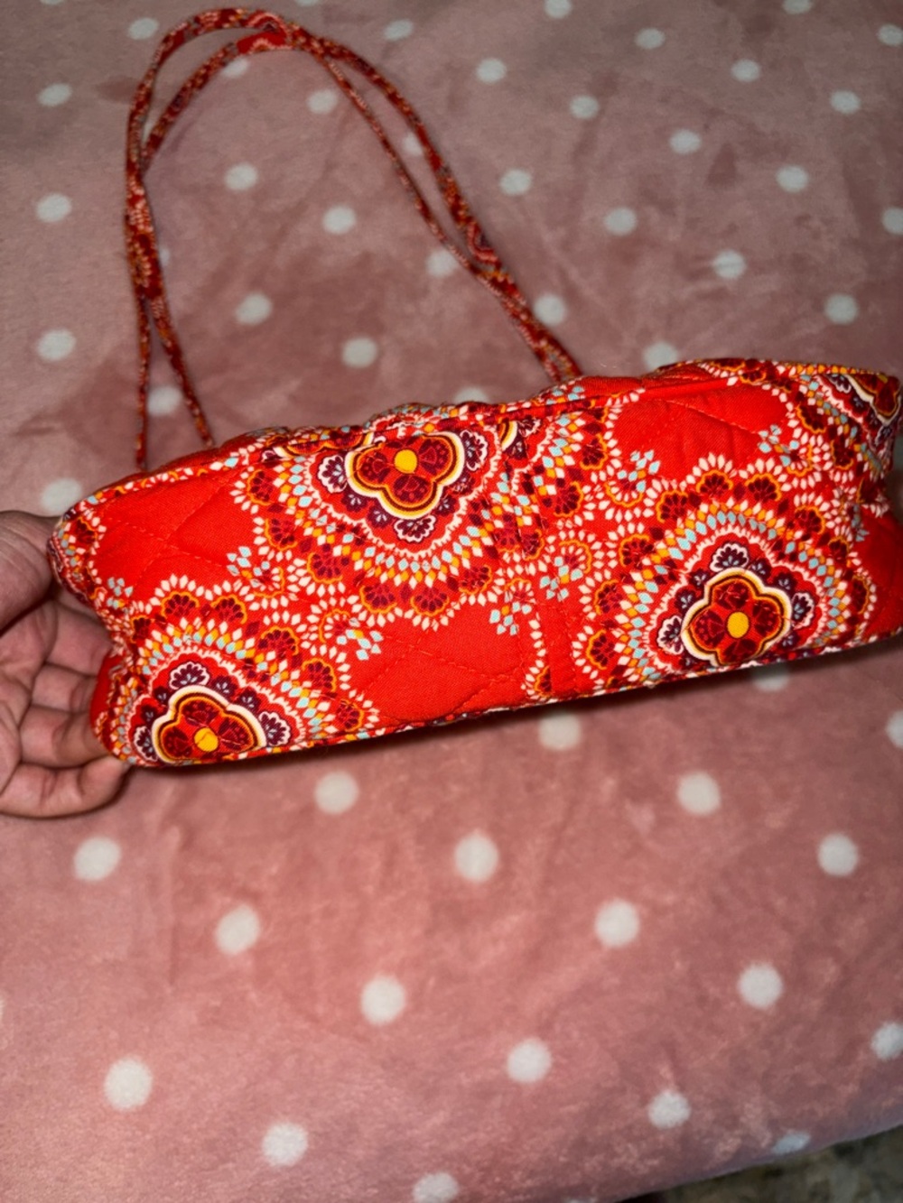Vera Bradley Orange and Blue Quilted Floral Adjustable Crossbody Purse NWOT - Picture 2 of 9